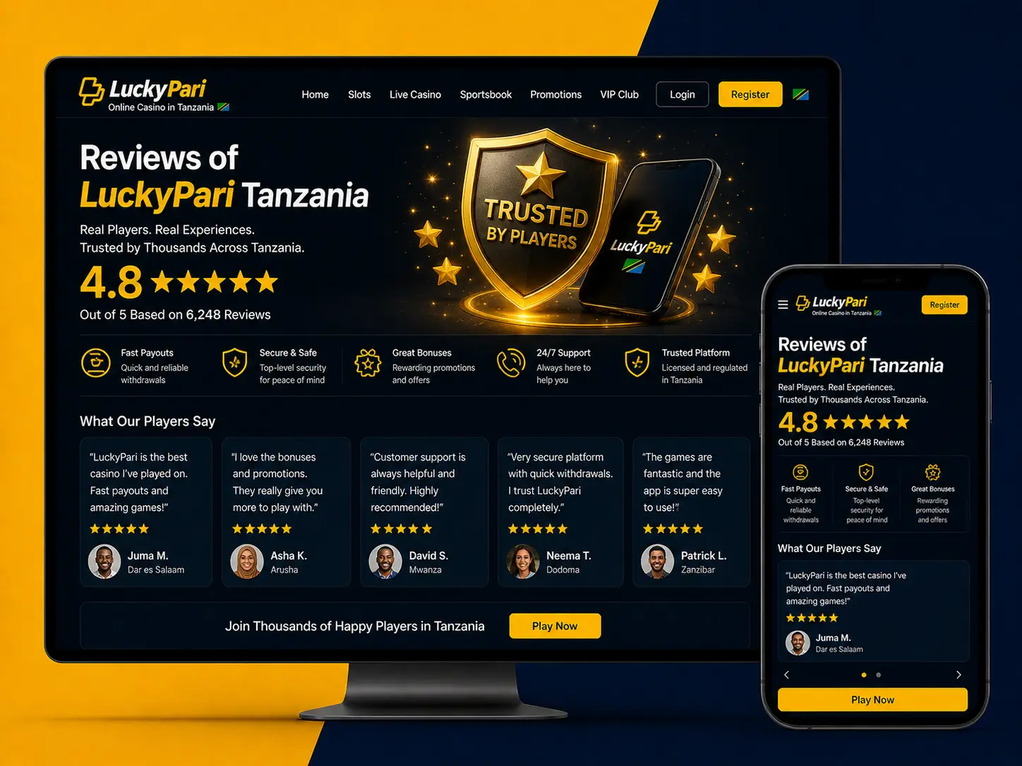 LuckyPari Tanzania Reviews from Real Users