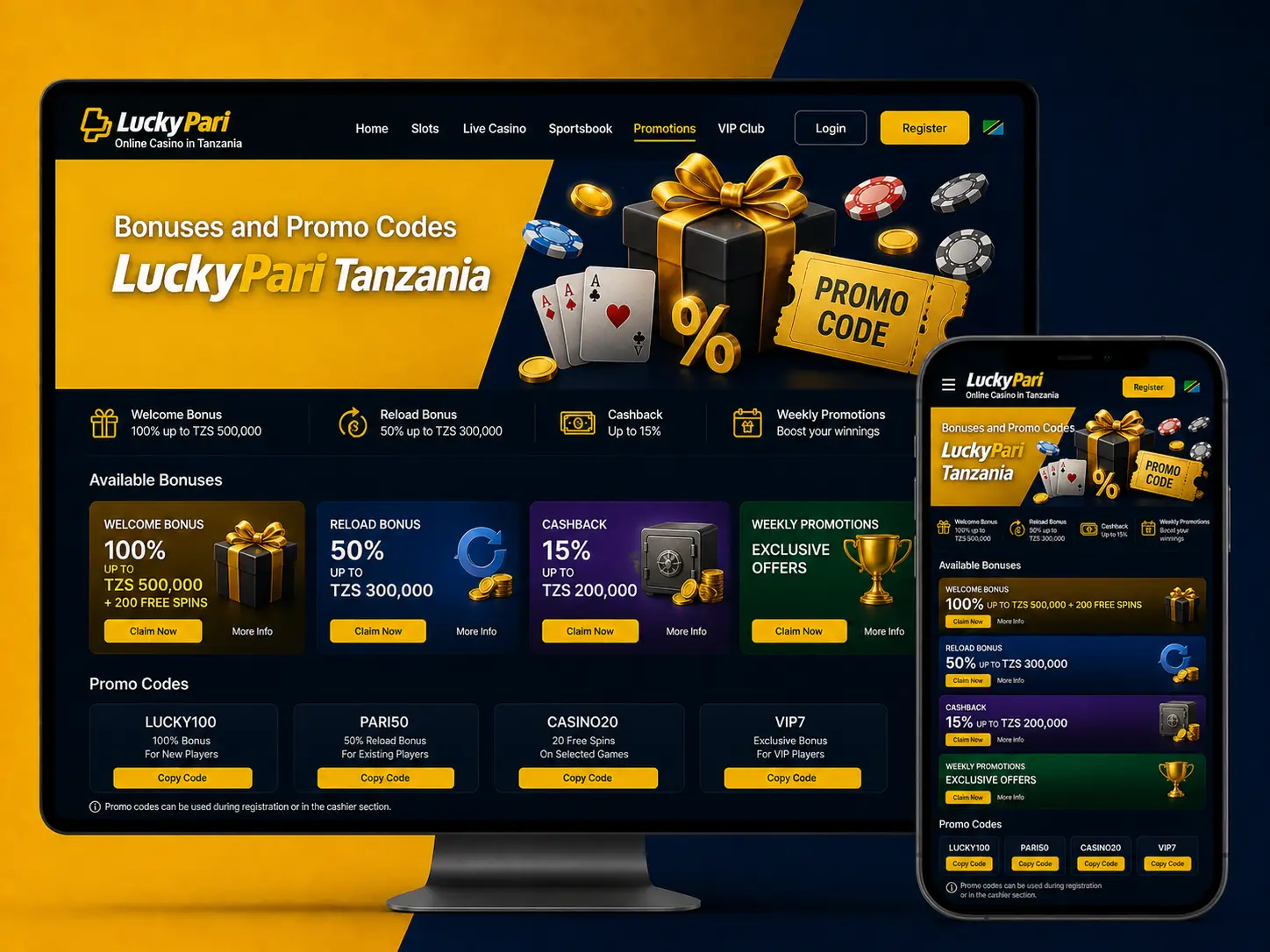 LuckyPari Tanzania Bonus Offers and Promo Code Guide
