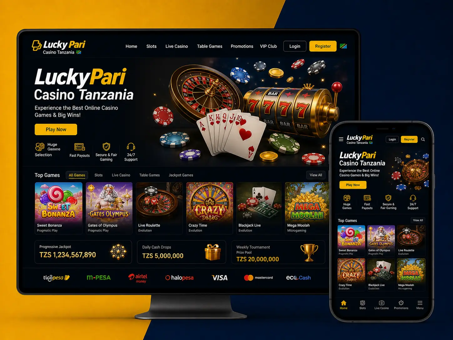 Online Casino Games at LuckyPari Tanzania