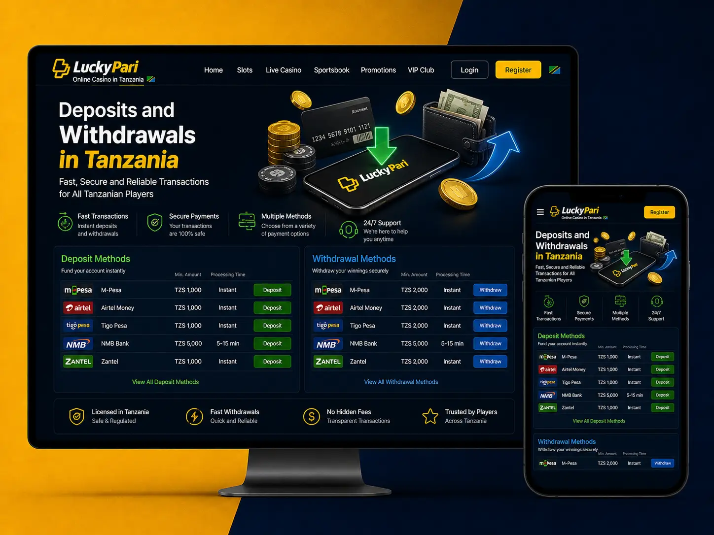 Payment Options for LuckyPari Users in Tanzania